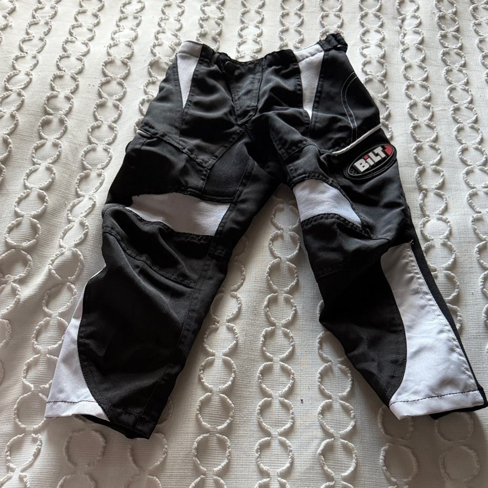 BILT Kids Black and White motorcycle Pants